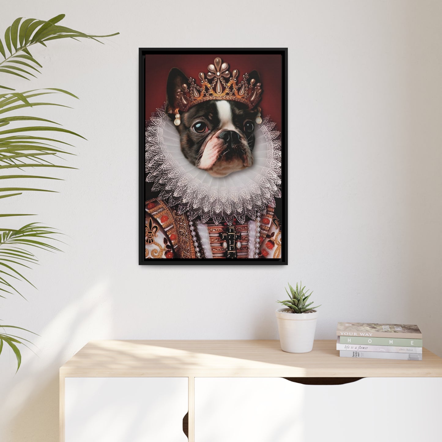 Paw-dorable Picasso - Customized Pet Portrait with Framed Canvas