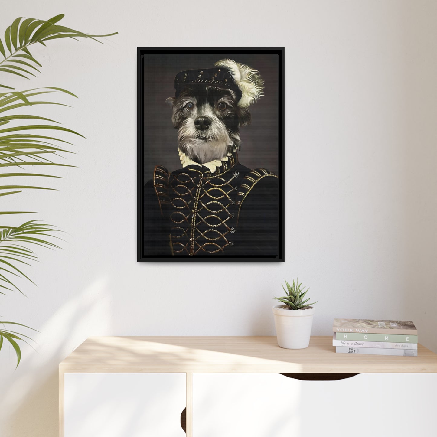 Furrocious Feline - Customized Pet Portrait with Framed Canvas