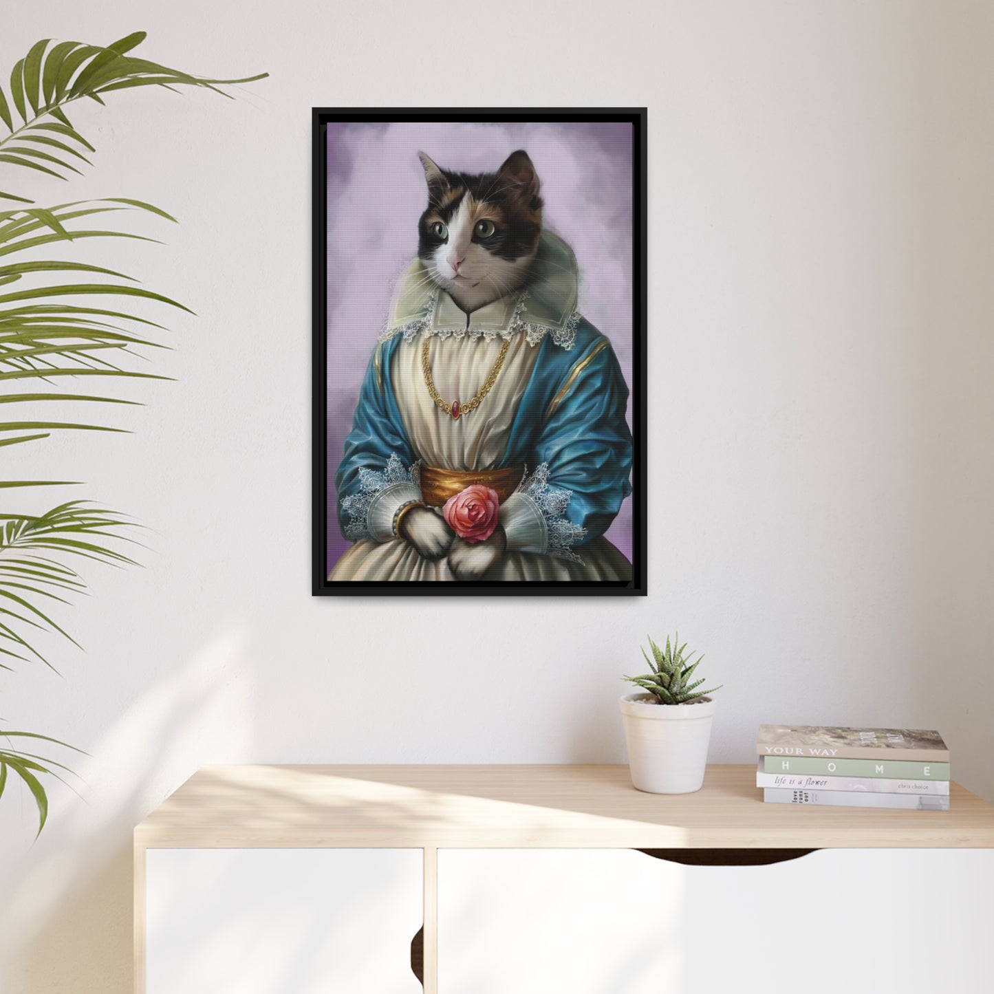 Whisker Wizard - Customized Pet Portrait with Framed Canvas