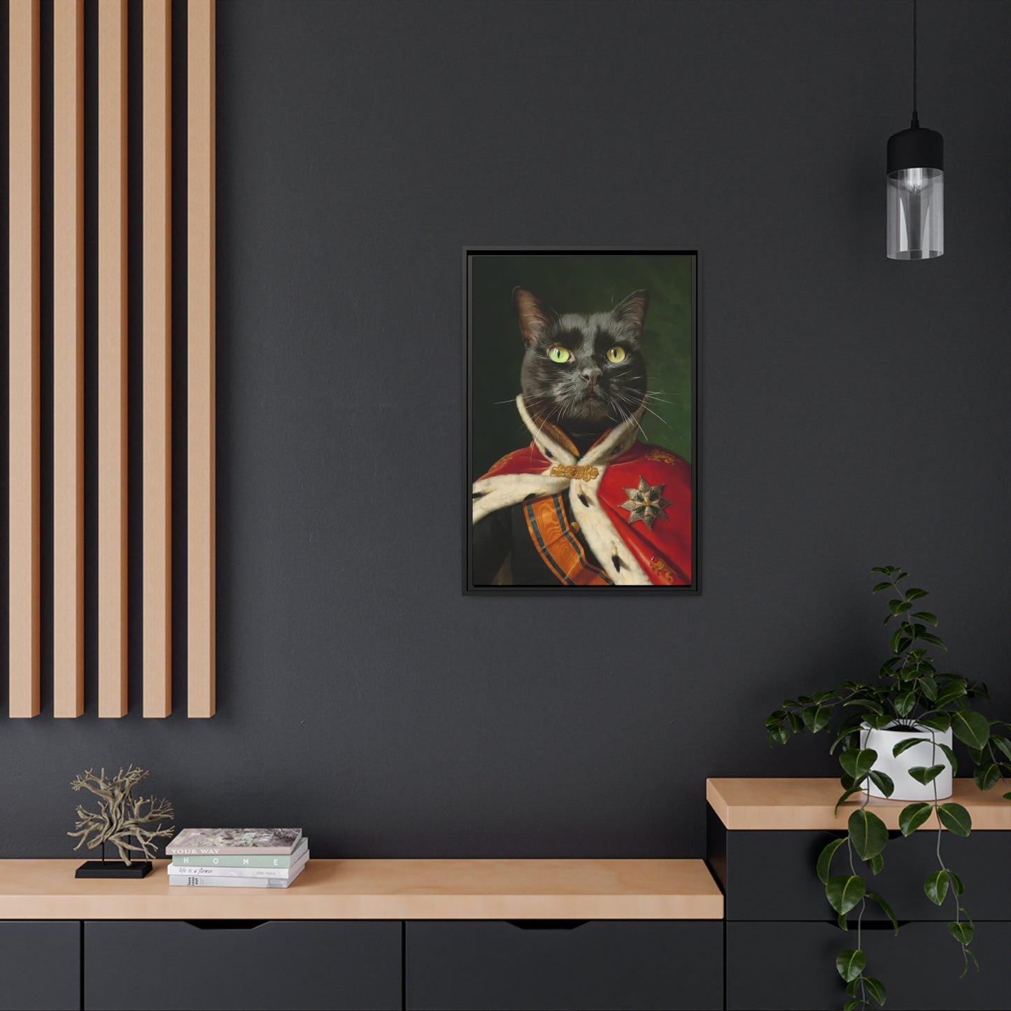 Purr-pendicular Pup - Customized Pet Portrait