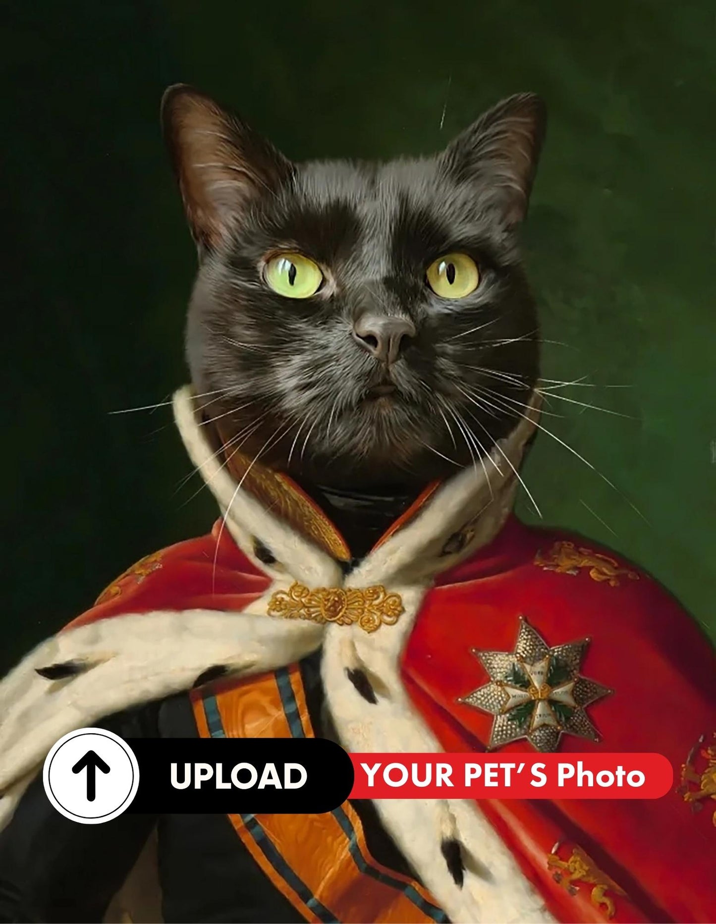 Purr-pendicular Pup - Customized Pet Portrait (Digital) - Gifts for Pet Lovers