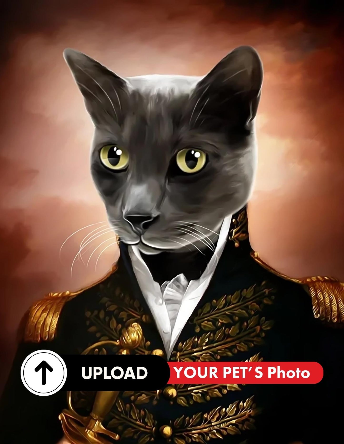 Purrfectly Posed - Customized Pet Portrait  (Digital)  - Gifts for Pet Lovers